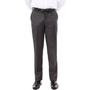 Tazio Men's Dark Grey Stretch Slim-Fit Flat Front Dress Pants Size 34Wx32L
